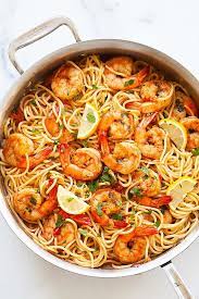 Shrimp Pasta Easy Shrimp And Pasta Rasa Malaysia Pasta Dishes Easy Pasta Dishes Pasta Recipes