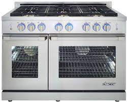 Dacor Rnrp48gslp 48 Inch Freestanding Gas Range With 6 Sealed Burners 18 000 Btu 8 0 Cu Ft Combined Oven Capacity Three Part Convection System And Full Extension Glideracks Stainless Steel Liquid Propane
