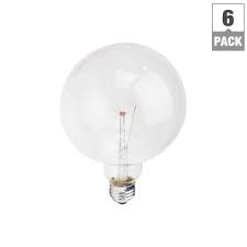 Philips 60 Watt G40 Incandescent Duramax Clear Long Life Globe Light Bulb 6 Pack 168526 The Home Depot Globe Light Bulbs Light Bulb Bulb