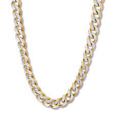 Men S Curb Chain Necklace Stainless Steel Yellow Ion Plated 30 Kay Gold Chains For Men Chains For Men Mens Gold Chain Necklace