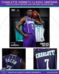 Outerstuff youth larry johnson charlotte hornets throwback jersey. Charlotte Hornets Announce Return Of Purple Throwback Uniforms Sportslogos Net News