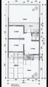 Ukuran luas seluruh lantai rumah tersebut : Inspirasi Denah Rumah Minimalis Type 36 Dengan 3 Kamar Rumah123 Com