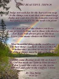 The Best And Most Beautiful Things In The World Meaning Most Beautiful Things Spiritual Poetry Christian Poems My Love Poems Spiritual Poems