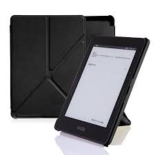 Amazon Kindle Voyage Case Cover Leather Origami Stand Book Folio Style Secured With Magnetic Closure Front Lid Attaches Smart Auto Amazon Kindle Kindle Voyage