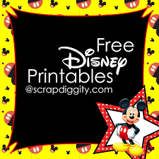 Scrapdiggity Free Disney Printables Mickey Mouse Printables Disney Scrapbook Disney Scrapbooking Layouts