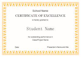 Free Student Excellence Award Templates For Word Powerpoint Pdf
