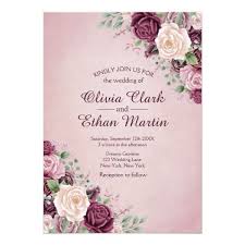 Classic Dusty Rose Floral Invitation Zazzle Ca Invitation Dusty Rose Floral Wedding Invitation Card Rose Wedding Invitations