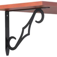 10 In Colonial Decorative Shelf Bracket Black At Menards Decorative Shelf Brackets Black Shelf Brackets Shelf Brackets