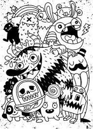 Coleccion De Monstruos Infantiles Descargar Vectores Gratis Dibujos Garabateados Imagenes Graffiti Monstruos Tiernos