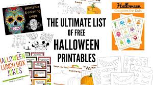 Free pdf download featuring three packed pages full of various labels… 51 Free Halloween Printables The Ultimate List