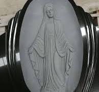 Upright Carved Virgin Mary Black Granite Monument - China ...