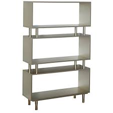 Modern Margo Mid Century 3 Shelf Bookshelf 59 5 Inches High X 36 Inches Wide X 11 8 Inches Deep Champagne G Bookshelves Mid Century Modern Bookshelf Bookcase