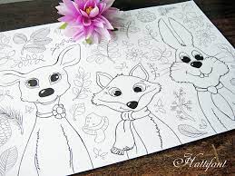 Woodland animal colouring pages to be downloaded (for free) and printed out. Woodland Animals Coloring Pages For Grown Ups Kids Red Ted Art Make Crafting With Kids Easy Fun