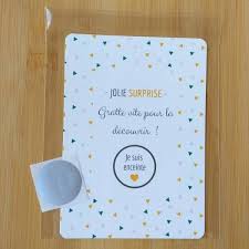 Carte A Gratter Je Suis Enceinte Pour Annoncer Sa Grossesse