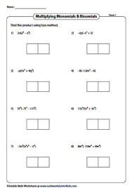 Some of the worksheets for this concept are multiplying polynomials date period, multiplying a polynomial and a monomial, multiplying polynomials, model practice challenge problems vi. Box Method Worksheets To Multiply Polynomials