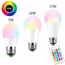 E27 Led 16 Color Changing Rgb Magic Light Bulb Lamp 5 10 15w 85 265v 110v 120v 220v Rgb Led Light Spotlight Ir Remote Control Heparts