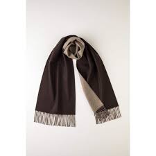 The ultimate in luxury the lochcarron cashmere scarf is a stylish and classic choice for any wardrobe. Johnstons Of Elgin Brown Natural Contrast Reversible Cashmere Scarf Modesens Cashmere Scarf Cashmere Reversible Scarf