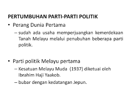 Sebagai lembaga politik, partai politik telah mengalami sejarah yang panjang meskipun belum cukup tua dan merupakan organisasi baru dalam kehidupan manusia terutama di negara modern. Ppt Bab 5 Kemerdekaan Tanah Melayu Powerpoint Presentation Free Download Id 4646842