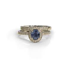 Sapphire Ring And 40 Diamonds 18k Yellow Gold Ring And Band Certified Fgaa Certificate Of Autenticity 18k Yellow Gold Ring Natural Blue Sapphire Sapphire Ring