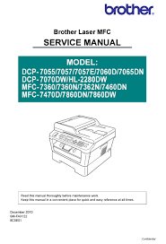 تنزيل تعريف الطابعة برذر 7055 مجانا من خلال الموقع الرسمي هنا. Brother Dcp 7055 Service Manual Pdf Download Manualslib