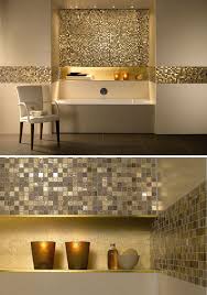 Black And Gold Tiles Bathroom Glamorous Gold Tiles Bathroom Interior Design Bathroom Interior Tile Tub Surround