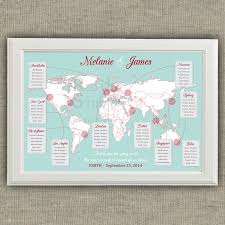 travel theme wedding seating chart world map