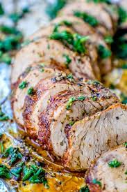 Let the meat rest for about 30 minutes under foil before should take about the same amount of time (2 hours or so) since the heat is working on all of them at. Pork Tenderloin Slices On Baking Sheet Foil Pouch Picture Garlic Pork Tenderloin Recipe Tenderloin Recipes Pork Loin Recipes