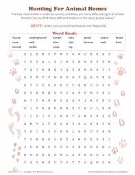 Animal Homes Word Search Worksheet Education Com Animal House Science Kindergarten Worksheets Have Fun Teaching