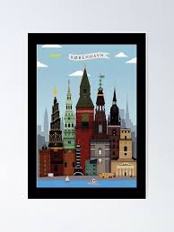 180g matt svanenmärkt artikelnummer 11161. Koebenhavn Poster Von Stickart Marek Reisen Poster Danemark