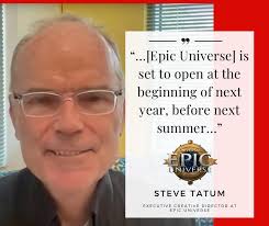 🚨Breaking News🚨 Epic Universe Opening Early 2025 Steve Tatum, Executive  Creative Director at Epic Universe speaking