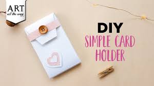 This project is a great way to use up some fabric scraps and would make an excellent gift. Diy Simple Card Holder Paper Crafts Ideas Card Organizer Ideas Youtube