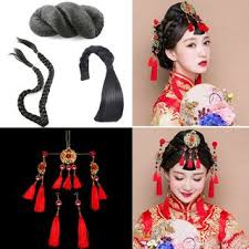 I'm sure most of you have already tried this hair style or others like this. Fenix Chinese Wedding Bridal Hair Bun Hair Braids Headpiece Set Yesstyle