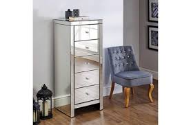 Our chests of drawers are available in. Savannah Mirrored 5 Drawer Tallboy Zurleys