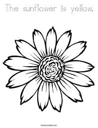 The Sunflower Is Yellow Coloring Page Tracing Twisty Noodle Sunflower Coloring Pages Printable Flower Coloring Pages Coloring Pages