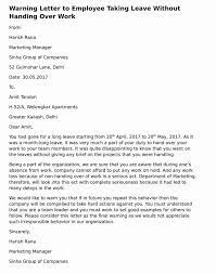 Warning Letter To Employee Taking Leave Without Handing Over Work Hr Letter Formats Lettering Accounting Jobs Notes Template
