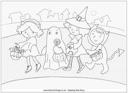 Kids Trick Or Treating Colouring Page Halloween Coloring Witch Coloring Pages Halloween Coloring Pages