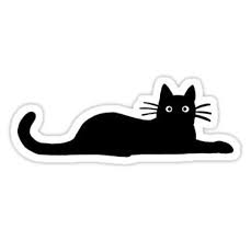 Black Cat Sticker Adesivos Bonitos Adesivos Sticker Silhueta De Gato