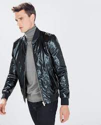 Allsaints Mower Leather Bomber Jacket Moda Masculina