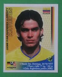 2006 Navarrete Germany World Cup FIFA #040 IVAN KAVIEDES Ecuador Team  Sticker