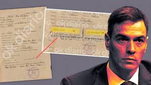Sánchez dice que su abuelo franquista «no sabía leer ni escribir» pero este  documento demuestra que miente