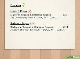 Where do i put my major? 4 Ways To Write Your Degree On A Resume Wikihow