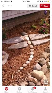 Dragonfly Rock Art Rock Garden Landscaping Garden Design Garden Projects