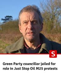 Former Green Councillor Michael Dunk will spend Christmas 26 months in  prison after he and five of his counterparts were sentenced at Southwark  Crown Court