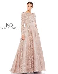 Long sleeve gown regular price / $598.00 color. Mac Duggal Embroidered Long Sleeve A Line Ball Gown The Dress Outlet