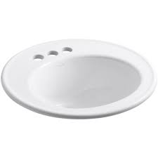 Shop for american standard undermount bathroom sinks, drop in bathroom sinks, vessel sinks, pedestal sinks & more at great prices! Kohler Brookline Top Mount Vitreous China Bathroom Sink In White With Overflow Drain K R2202 4 0 The Home Depot