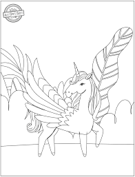 Make tiny fur and lines over the wings. 6 Amazing Unicorn Coloring Pages For Kids Free To Download Print