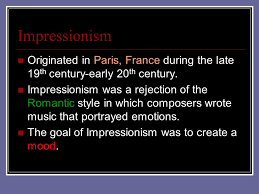 Musical impressionism is the name given to a movement in european classical music that arose paul dukas is another french composer sometimes considered an impressionist, but his style is. In Both Art And Music Impressionism Originated In Paris France During The Late 19 Th Century Early 20 Th Century Impressionism Was A Rejection Of Ppt Download
