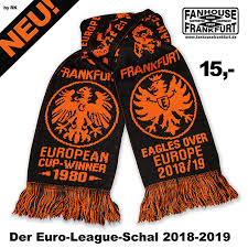 Versand mit deutsche post brief maxi. Schal Eagles Over Europe Schwarz Orange Fanhouse Frankfurt
