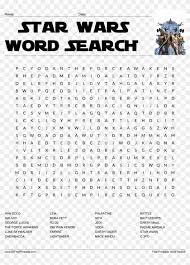 Esl wordsearch and other activities that accompany these worksheets make it one of the easiest yet most effective ways of teaching english vocabulary and grammar. Star Wars Word Search Main Image Hard Star Wars Word Search Hd Png Download 2550x3300 1430246 Pngfind