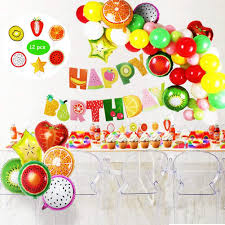 Semana del 28 de septiembre al 02 de octubre ⋆ maestra tutti frutti. Amazon Com Foci Cozi Tutti Frutti Juego De Decoraciones De Fiesta Para Ninos Pancarta De Cumpleanos Globos De Papel De Aluminio Globos De Latex Decoracion De Cupcakes Para Cumpleanos Baby Shower Decoracion Tematica